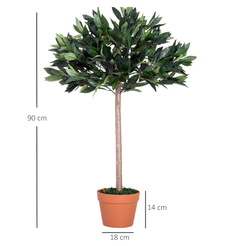 3ft Artificial Olive Tree Indoor Plant Greenery in Orange Pot Set of 2