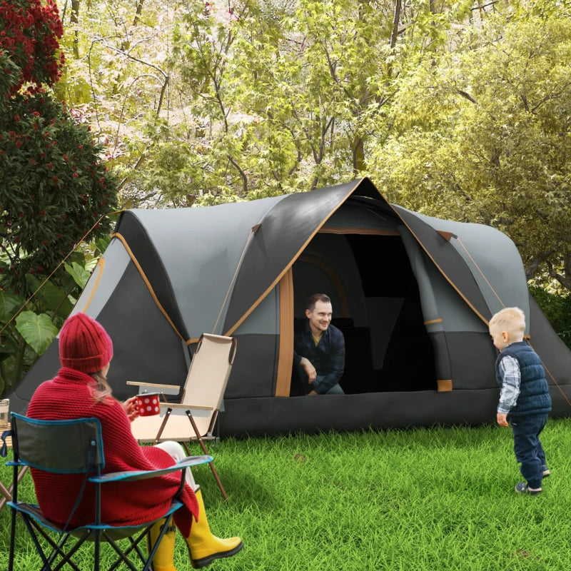 6-Person Multicolor Dome Camping Tent UV Protection Water Resistant