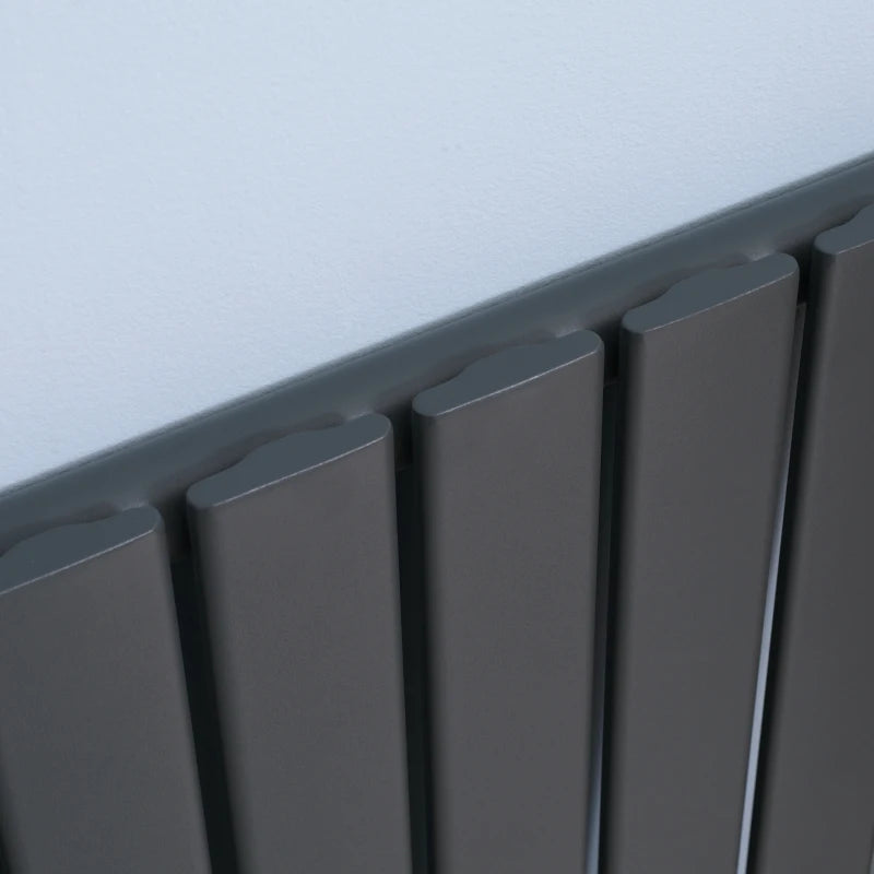 Grey Vertical Designer Radiator, 830 x 600 mm Water-filled Heater for Home