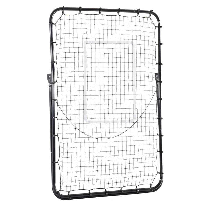 Black Foldable Football Rebounder Net - Adjustable Angles