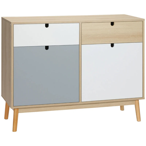 Multicoloured Kitchen Sideboard with Drawers and Cupboards, 100x40x79.5cm