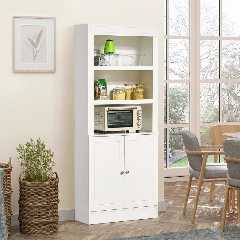 White 6-Tier Freestanding Kitchen Storage Cabinet