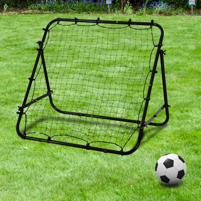 Adjustable Kickback Rebounder Net Goal for Training, Black