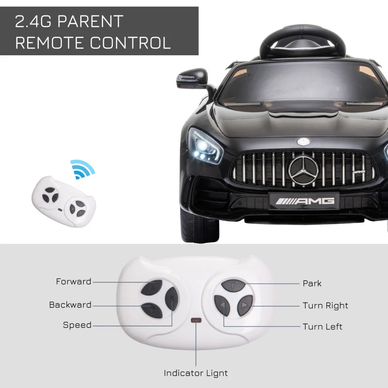 Black 12V Kids Electric Ride On Car with Remote Control & Music