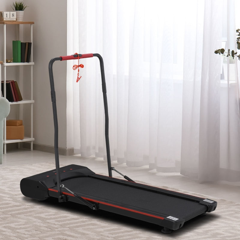 Foldable Walking Treadmill - Black, LED Display, Remote Control