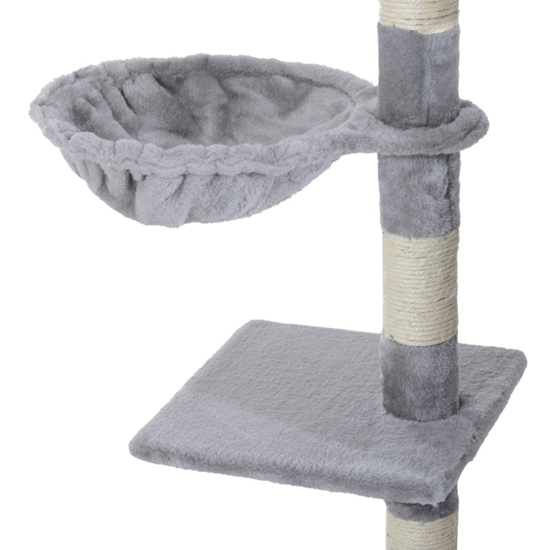 Grey Cat Tree Scratching Post Climbing Activity Center 125cm