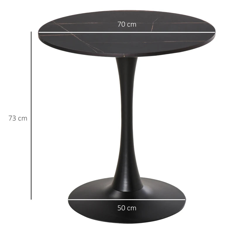 Black Round Metal Dining Table