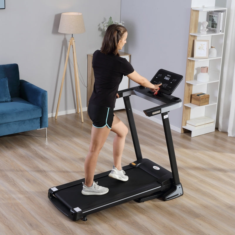 Black Folding Home Treadmill with LCD Display