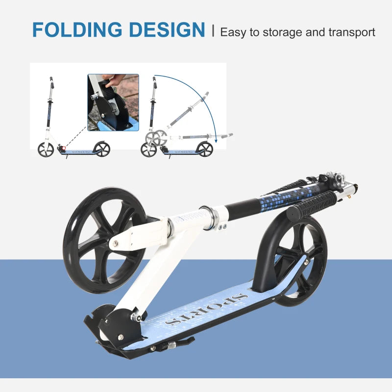 Blue Folding Kids Kick Scooter