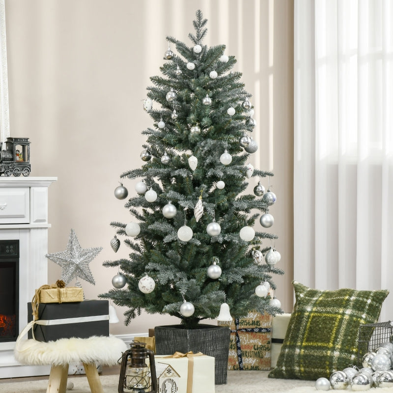 5ft Realistic Green Christmas Tree with Pot Stand - 1140 Tips