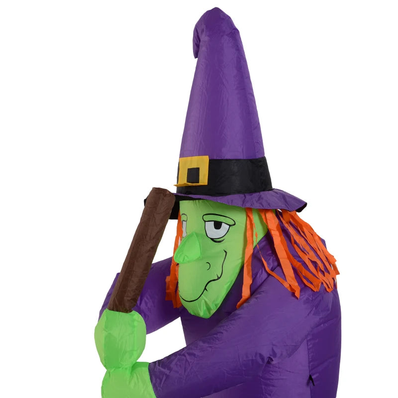 1.8m Inflatable Witches Halloween Decoration - Multicolour Polyester