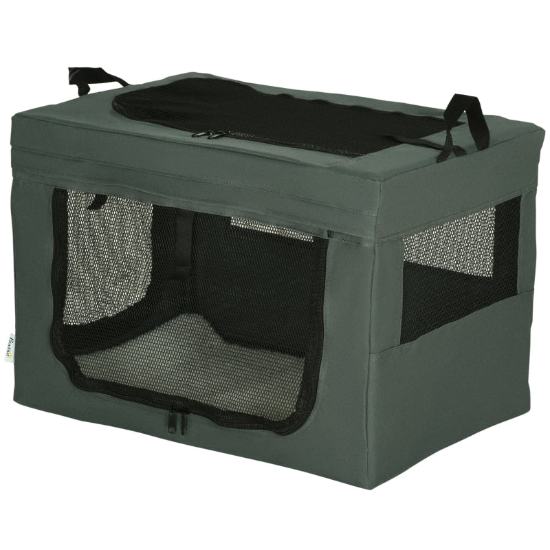 Grey Pet Carrier with Cushion for Miniature Dogs - 60cm