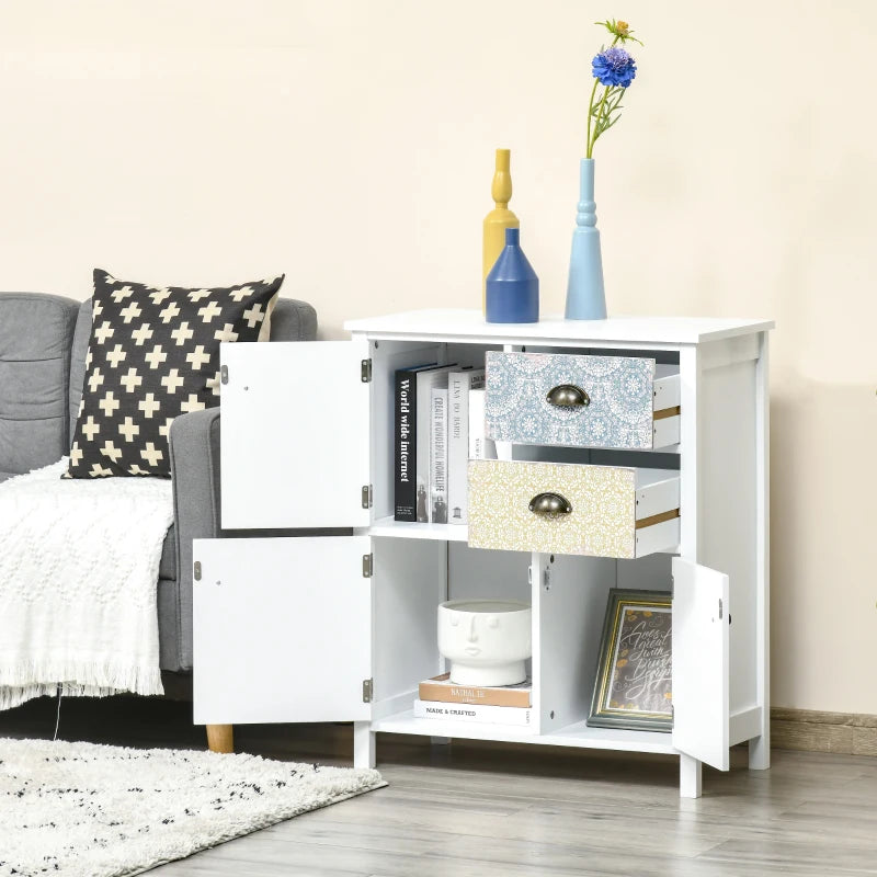 Rustic White Wooden Storage Trunk