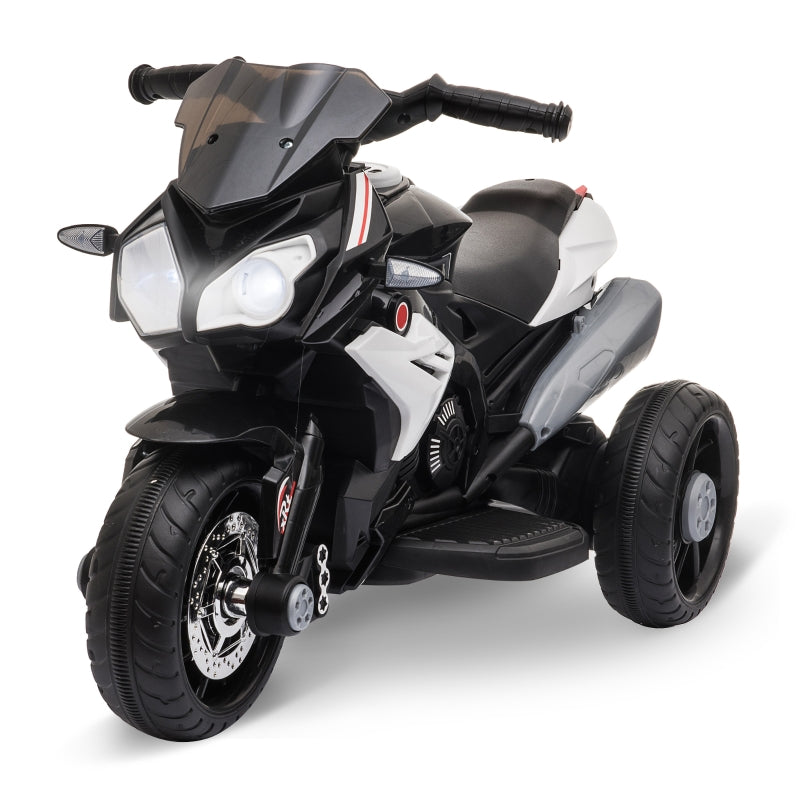 Black Kids 6V Electric Ride-On Motorbike with Lights and Music