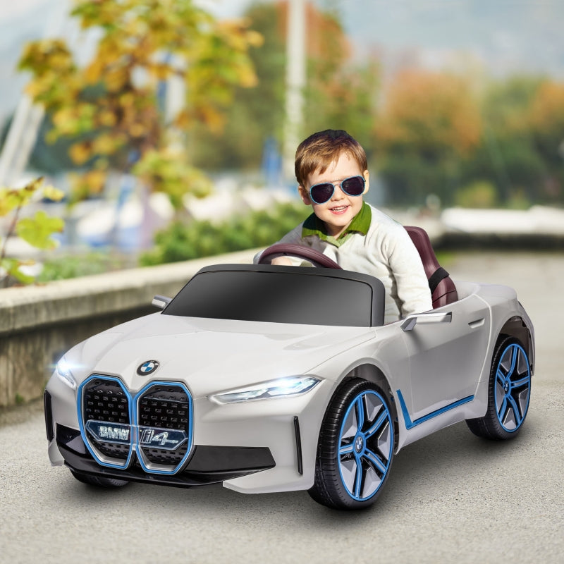 12V Kids Electric Ride-On Car - Blue BMW i4 Style