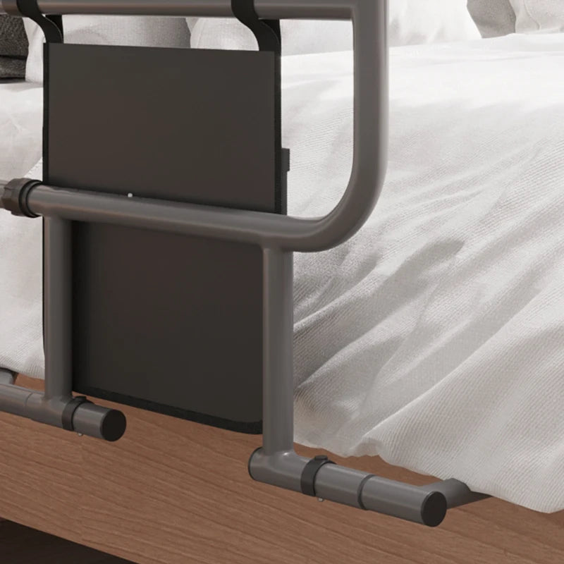 Black Folding Bed Assist Rail with Storage Pocket for Elderly and Disabled