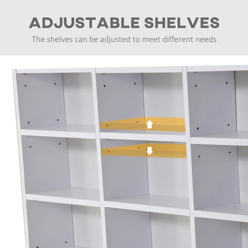 White Adjustable Storage Unit with 33 Compartments