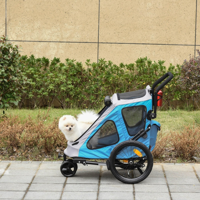 Blue Dog Bike Trailer with Safety Features