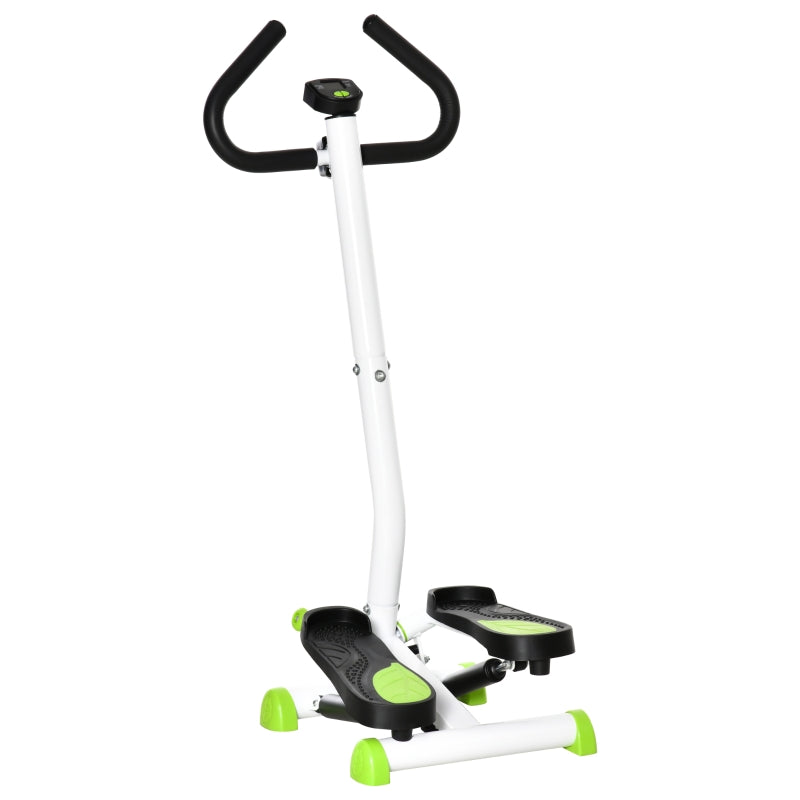 White Aerobic Twister Stepper with Adjustable Resistance & LCD Screen