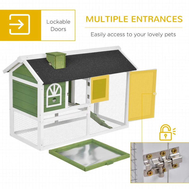 Grey 2-Tier Rabbit Hutch with Run and Water-Resistant Roof