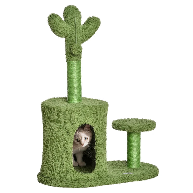 78cm Cactus Cat Tree Tower - Indoor Cat Activity Centre