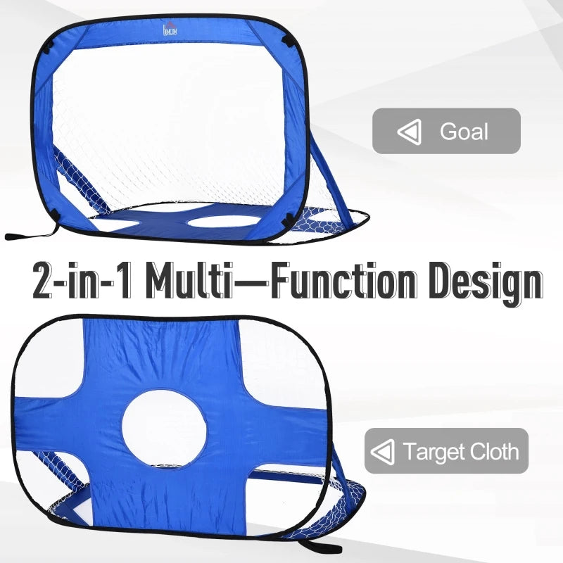 Blue Pop-Up Football Target Goal Set - 2 Pack