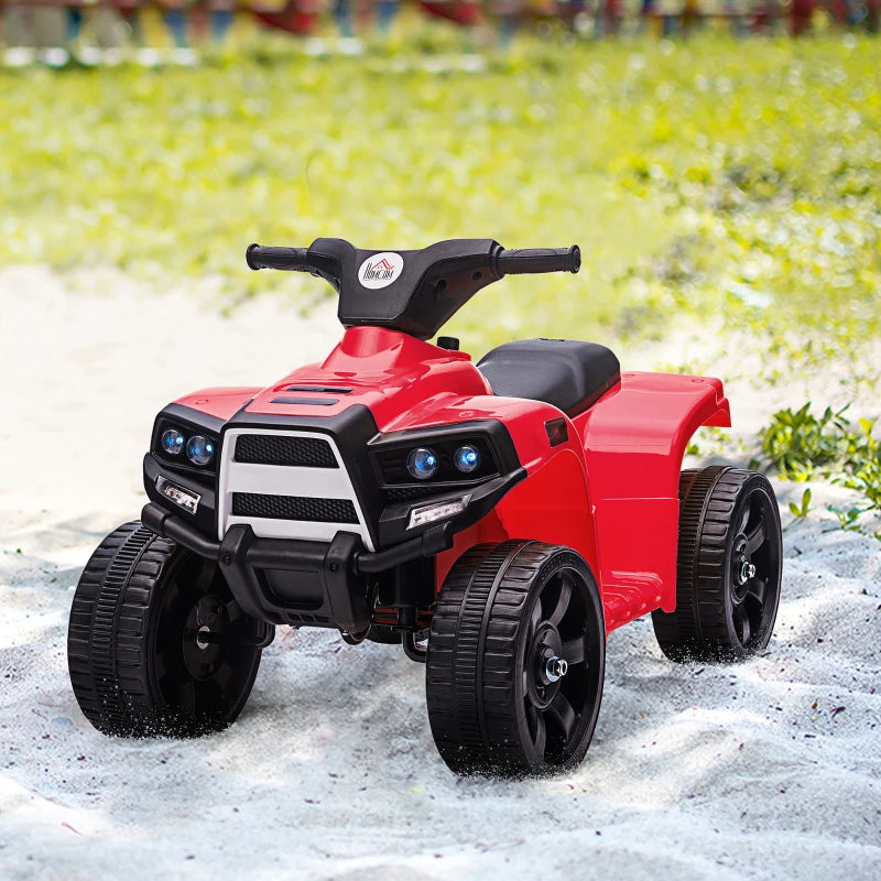 Red Kids Electric Ride-On ATV Toy Quad Bike with Headlights