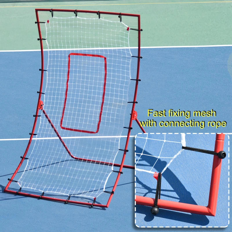 Adjustable Steel Frame Rebounder Goal - Red/White