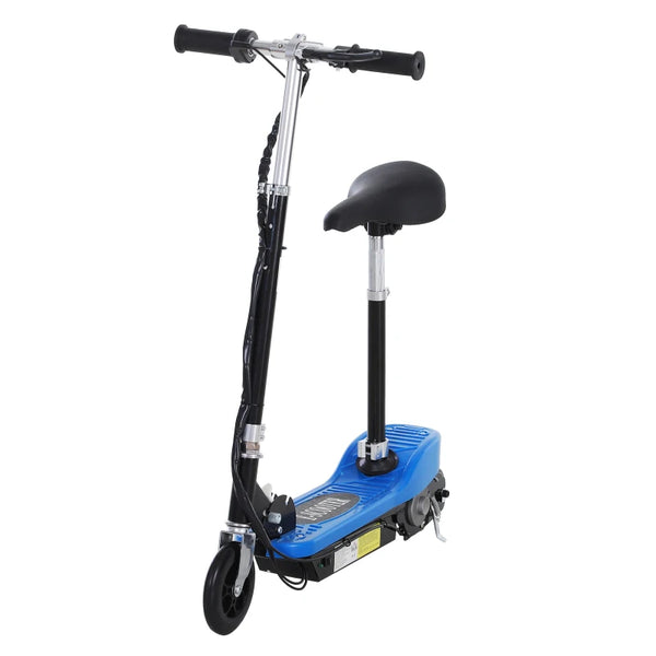 Blue Foldable Kids Electric Scooter with Brake Kickstand