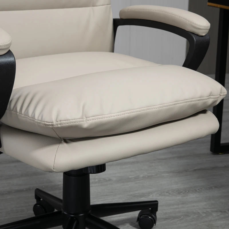 Light Grey Ergonomic Office Chair with Adjustable Height and Swivel Wheels