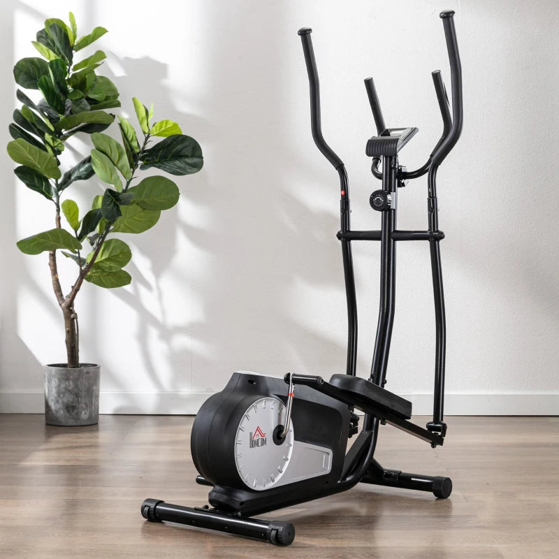 Black Elliptical Cross Trainer with 8 Levels Resistance & LCD Monitor