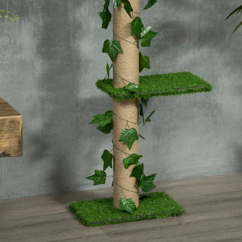 Green Adjustable Cat Tree with Perches and Anti-Slip Kit