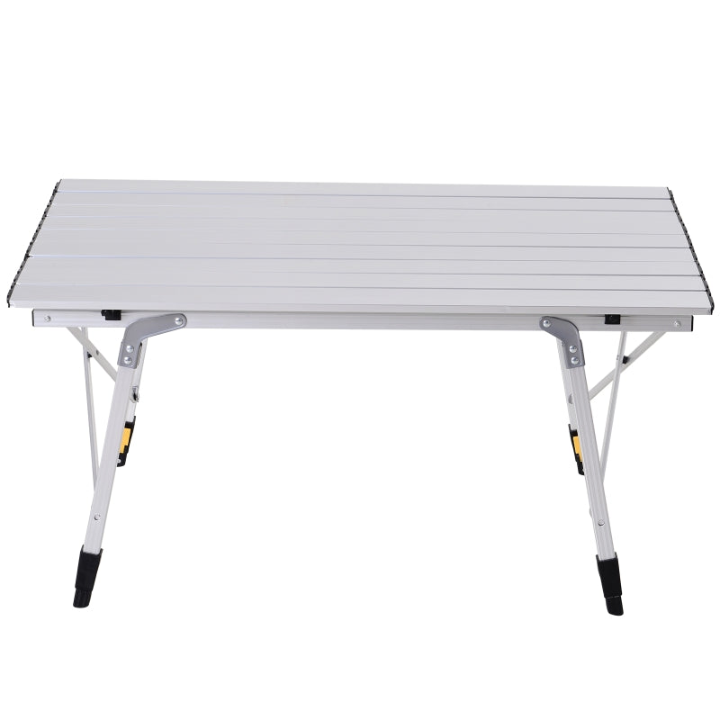 Silver Folding Aluminum Camping Picnic Table - Portable 3FT