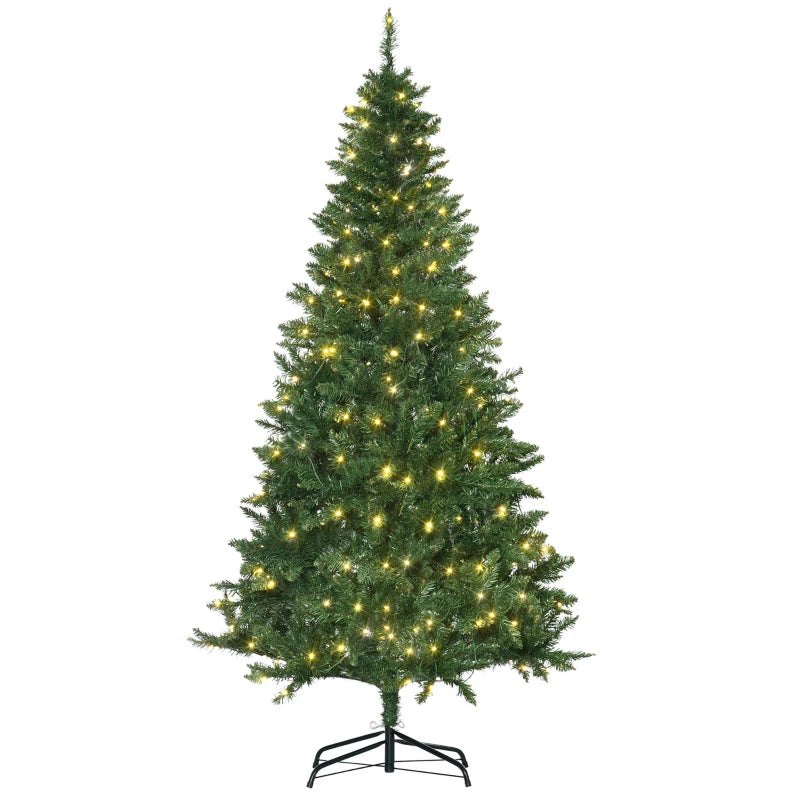 6FT Green Christmas Tree with Warm White LED Lights