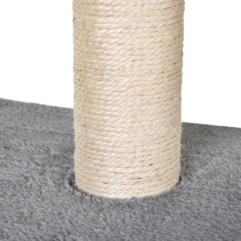 Cat Tree Tower with Sisal Scratching Posts and Ladders - Grey