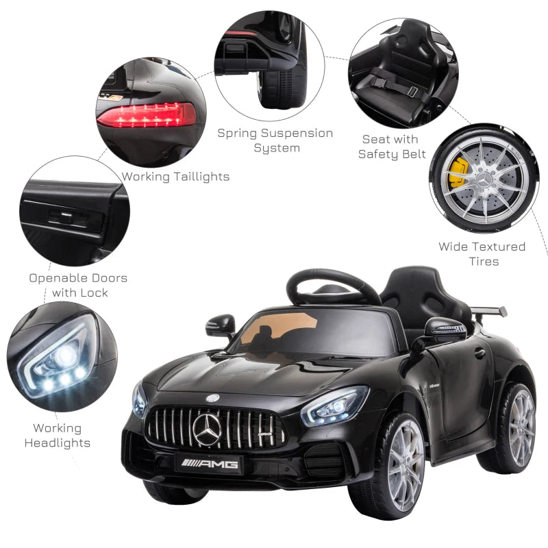 Black 12V Kids Electric Ride On Car with Remote Control & Music