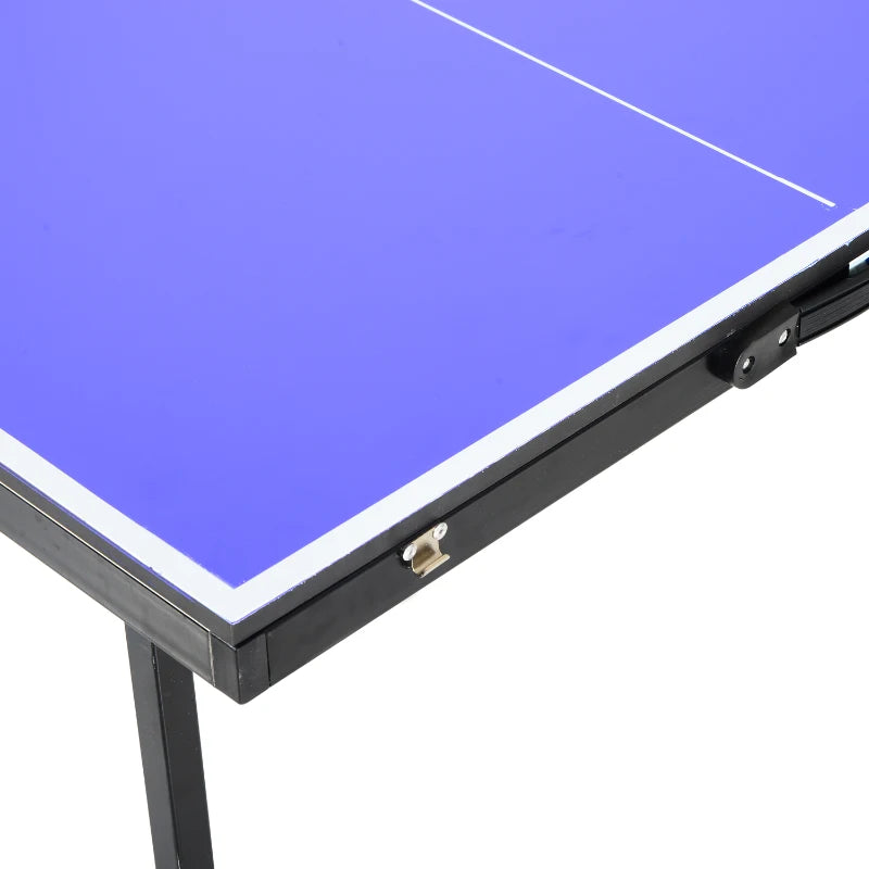 Blue Folding 5ft Mini Table Tennis Ping Pong Set