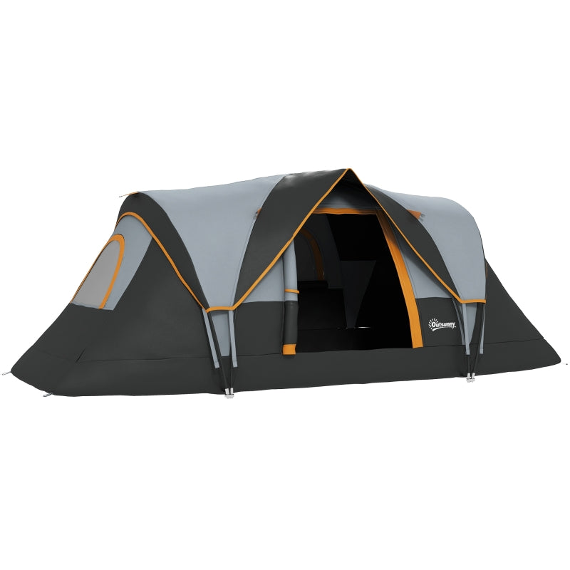 6-Person Multicolor Dome Camping Tent UV Protection Water Resistant