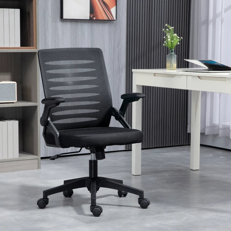 Black Mesh Back Adjustable Height Work Chair - Vinsetto 44-53.5cm