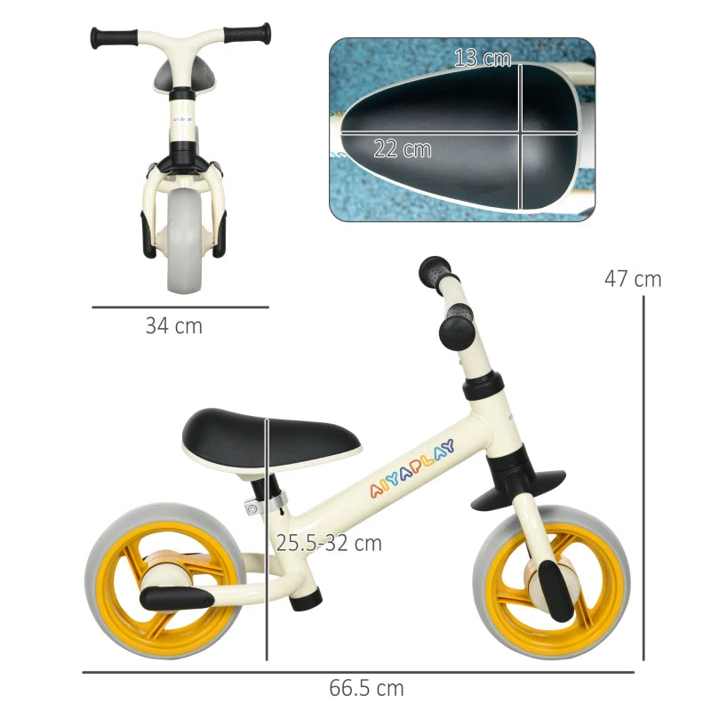 8" Orange Balance Bike for Kids with Adjustable Seat and EVA Wheels
