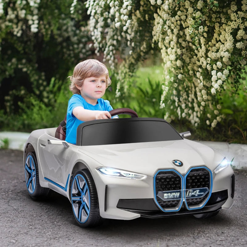 12V Kids Electric Ride-On Car - Blue BMW i4 Style