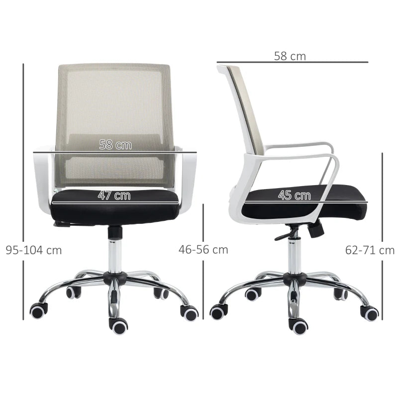 Black Ergonomic Mesh Office Chair with Adjustable Height Armrest