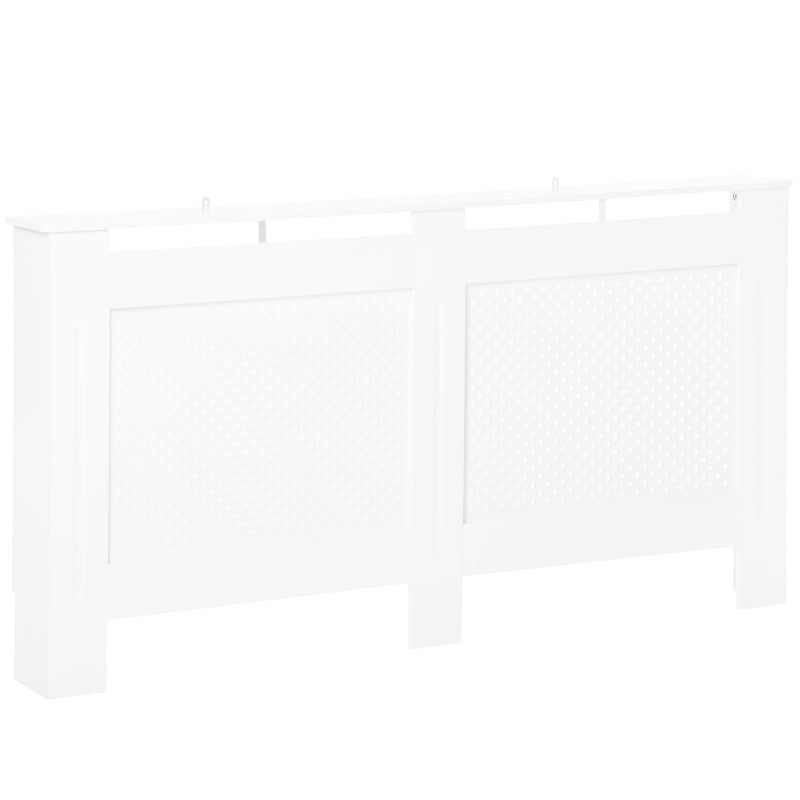 White Wooden Radiator Cover - Modern Home Furniture (Large)