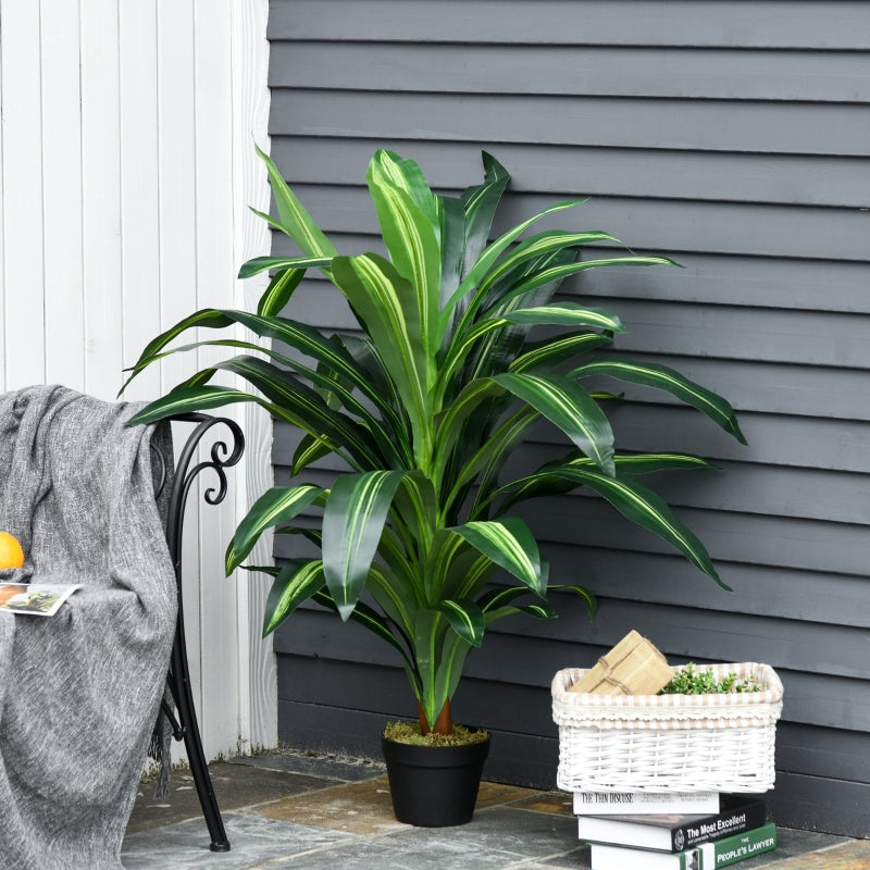 Green Artificial Dracaena Tree - Indoor/Outdoor Decor Plant