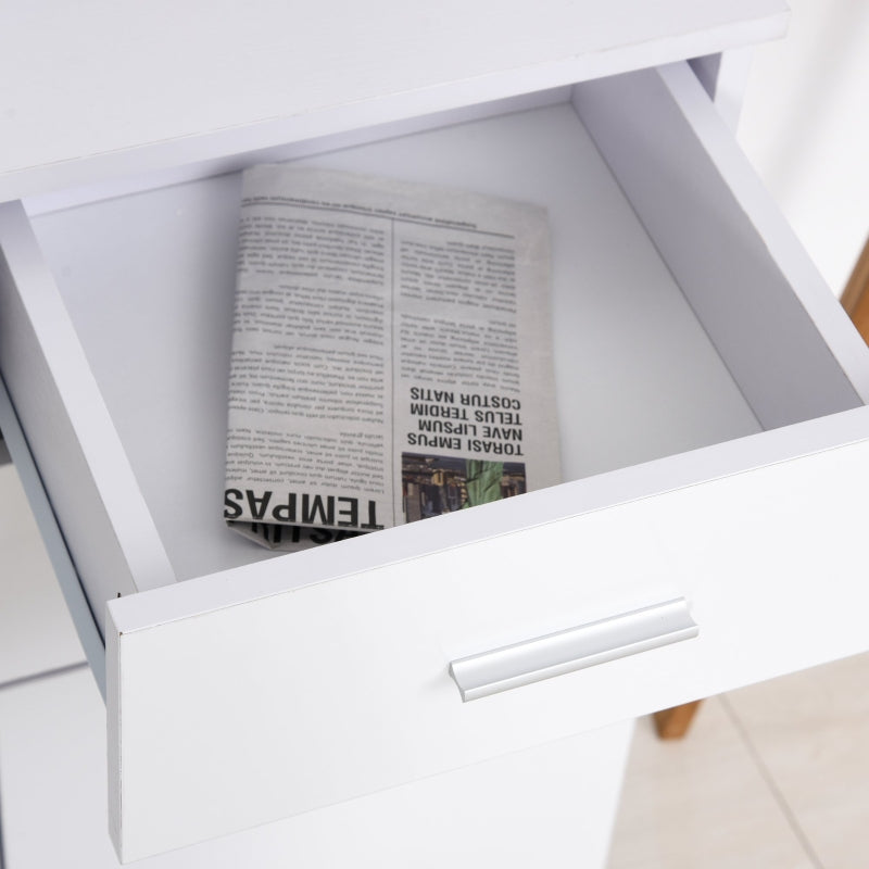 White High Gloss Storage Cabinet with Drawers for Bedroom and Living Room