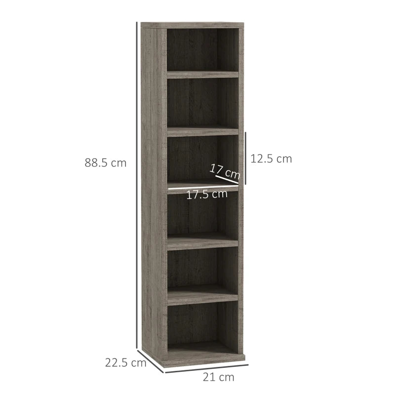 Set of Two Dark Wood-Effect CD Storage Units