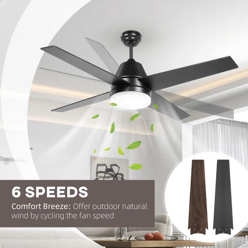 Black Walnut Ceiling Fan with LED Light & Remote