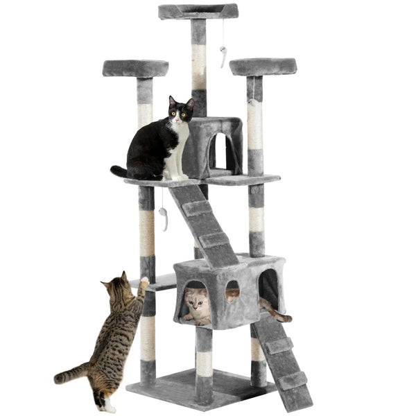 Grey Cat Tree Scratching Post