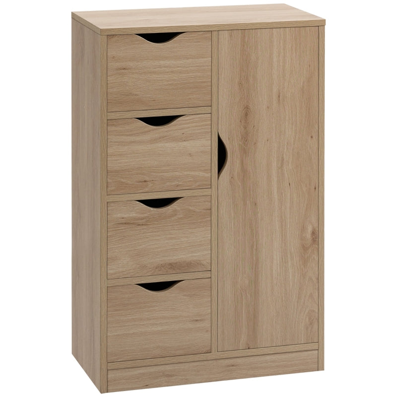 Natural 4-Drawer Freestanding Storage Cabinet