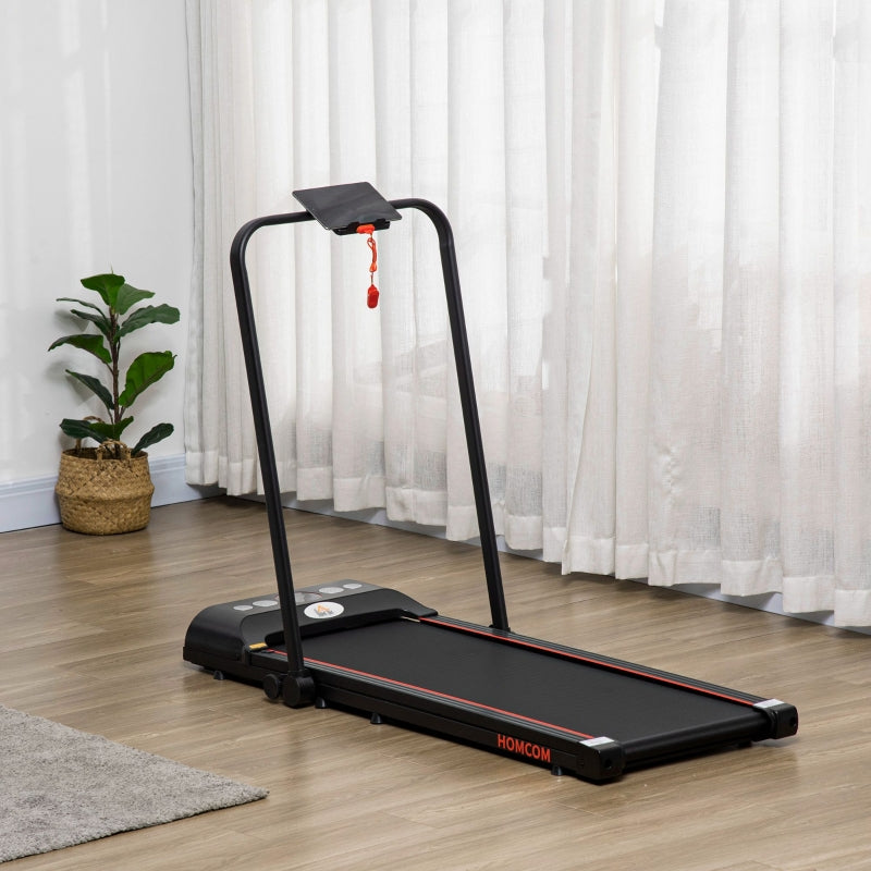 Compact Foldable Walking Treadmill with LED Display - Black